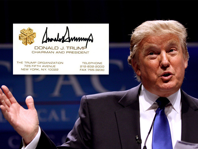 Donald Trump's business card