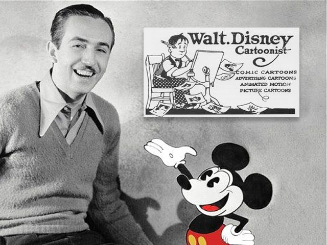 Walt Disney's business card