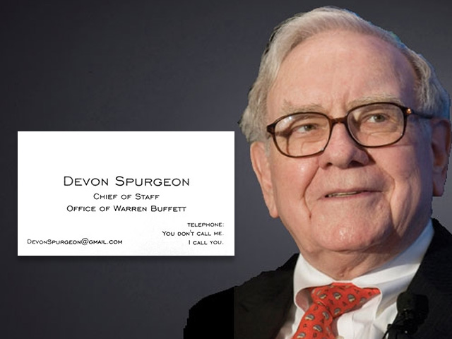 Warren Buffet business card